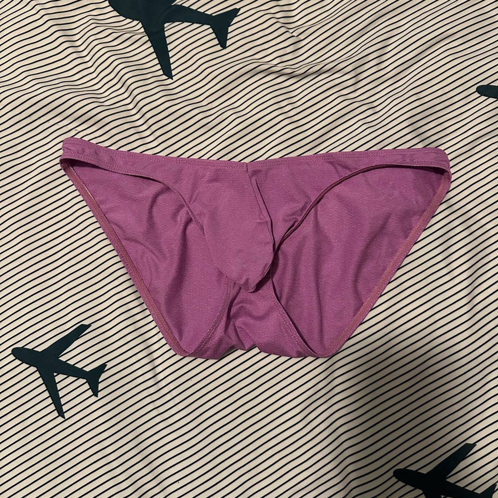 Men’s Andrew Christian bikini swim briefs. Medium
